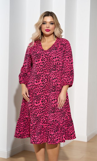 Платье 0229-1 розовая фуксия